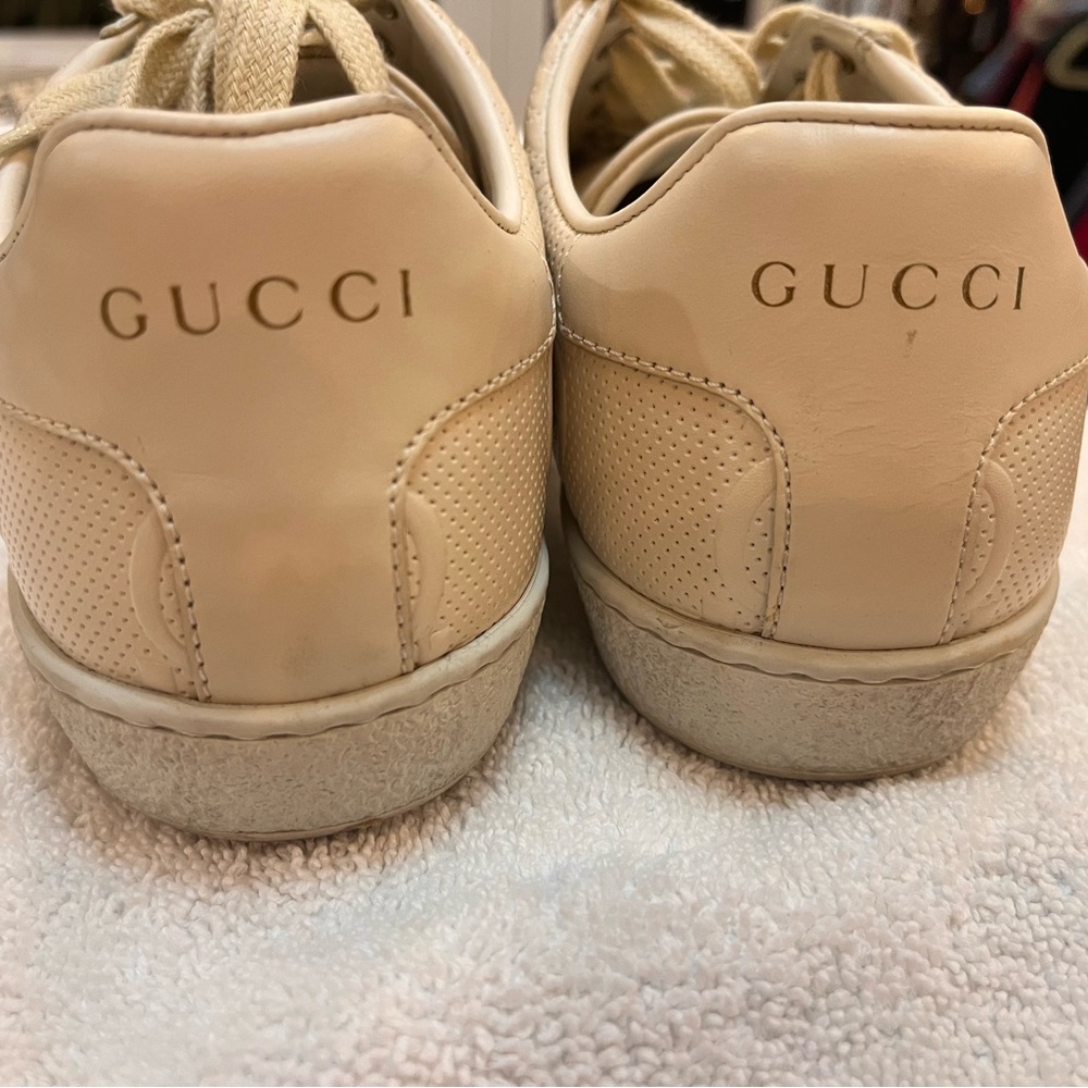Gucci Off-White Leather Sneakers